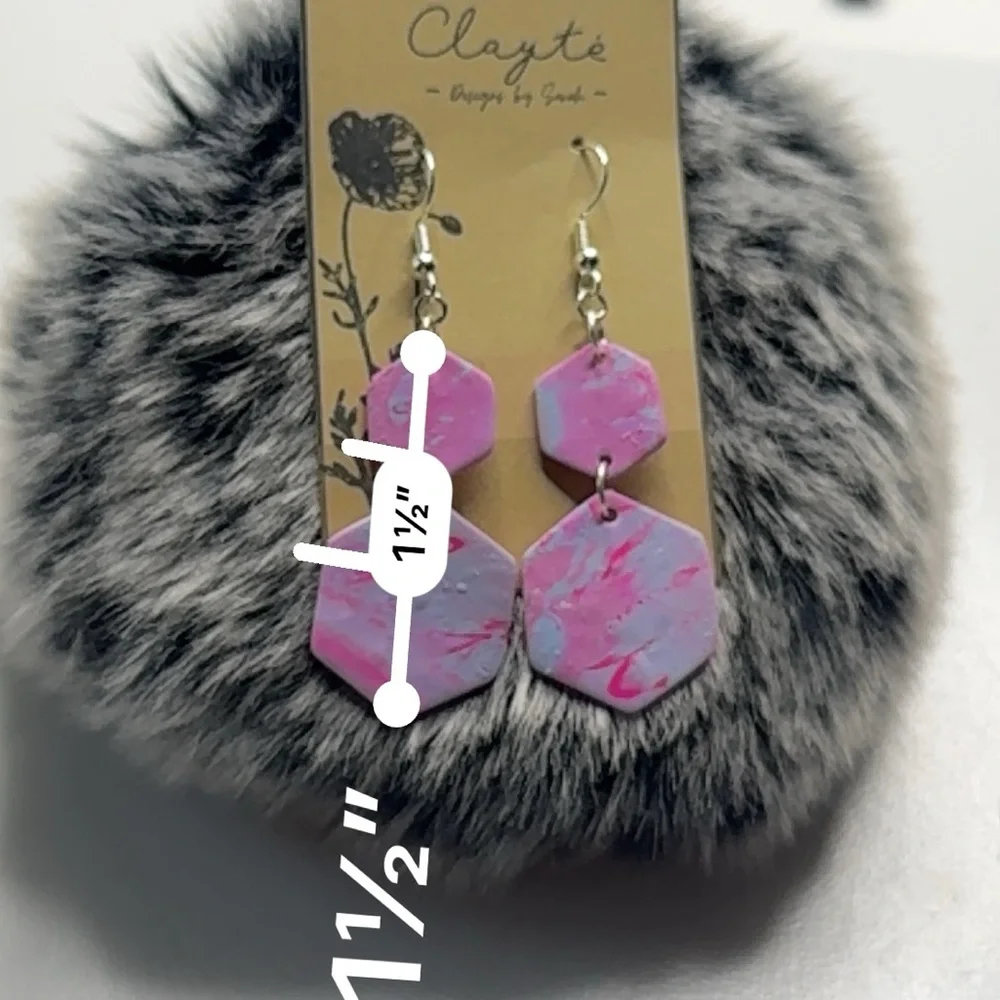 Polymer clay earrings 💕